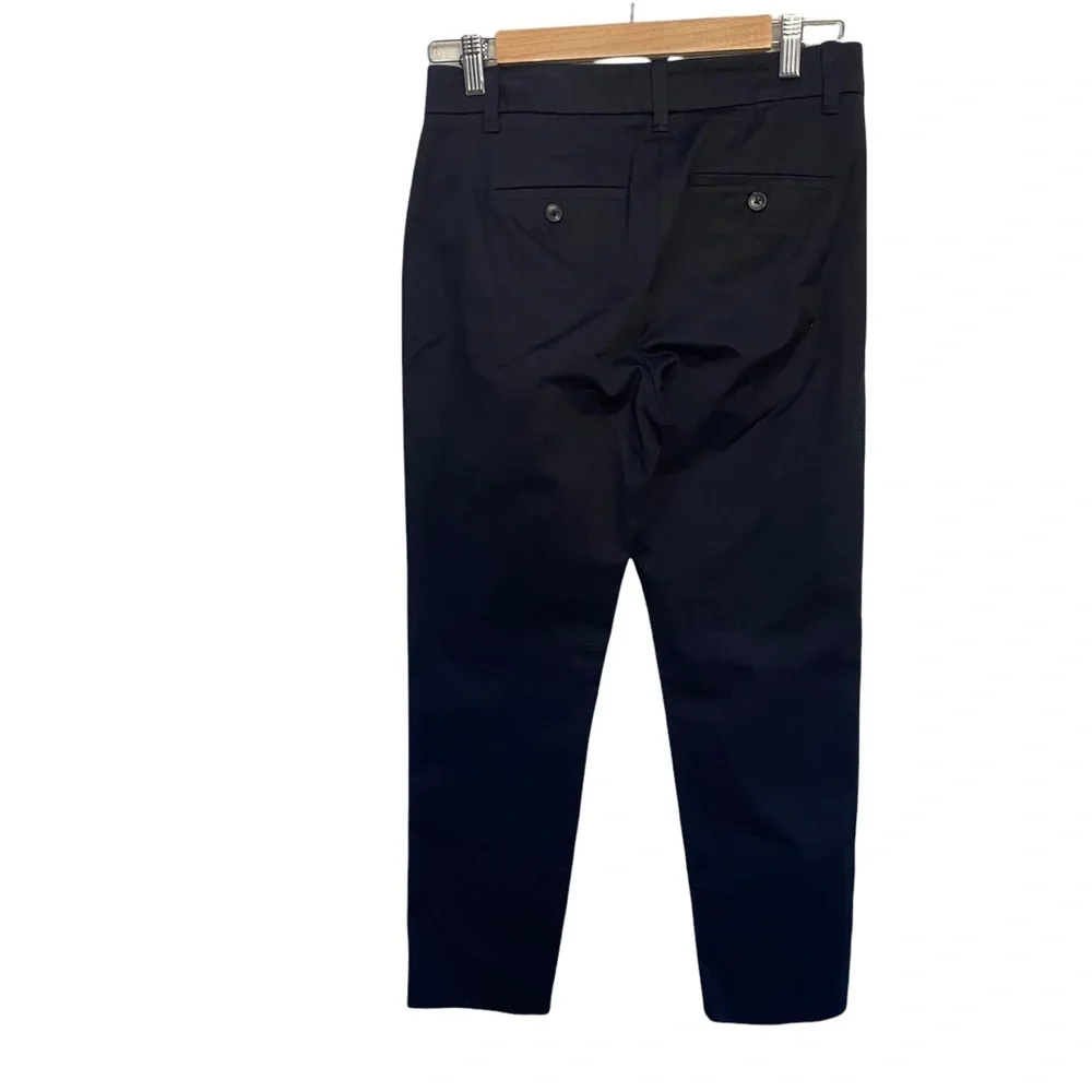 Vince Flat Front Crop Trousers Navy Blue 2 / 28 Career wear